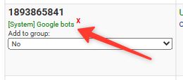 Example of bot fingerprint